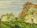 Max Clarenbach, BLOSSOMING FRUIT TREES