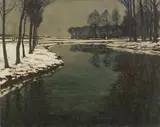 Max Clarenbach, WINTERLANDSCAPE NEAR THE RIVER ERFT