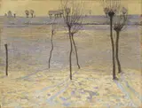 Max Clarenbach, WINTERLANDSAPE AT THE LOWER RHINE
