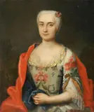German School mid-18th century, PORTRAT OF A WOMAN, Oil on canvas (relined)