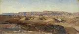 Eugen Bracht, VIEW FROM THE JORDAN VALLEY ON THE MOAB