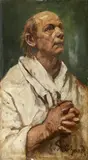 Eduard von Gebhardt, STUDY OF A MALE FIGURE WITH FOLDED HANDS
