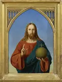 Johann Peter Götting, CHRIST AS SALVATOR MUNDI, Oil on canvas (relined)