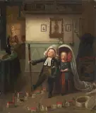 Johann Peter Hasenclever, THE CHILDREN OF THE CLERGYMAN, Oil on canvas, mounted on hardboard