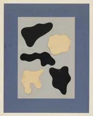 Konstellation (Constellation) by Jean Arp, Collage with differenti-colored papers over pencil on lightly textured tinted paper (, sold Jun 2010