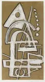 Max Ackermann, Weisses Thema auf Dunkelgrau (White Theme on Dark Gray), Pastel on gray-brownish fibrous paper