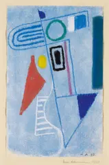Max Ackermann, Komposition (Composition), Pastel on laid paper