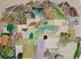 Eduard Bargheer, Landschaft auf Ischia (Landscape on Ischia)