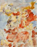 Lovis Corinth, Der apokalyptische Reiter (The Rider of the Apocalypse), Watercolor and pencil on light drawing paper