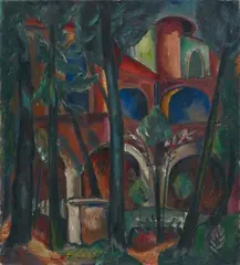 Chiostro San Francesco, Assisi by Josef Eberz, Oil on canvas, sold Jun 2010