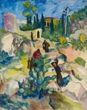 Josef Eberz, Taormina, Watercolor on wove paper
