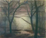 Otto Modersohn, Mondnacht. Überschwemmung bei uns (Moonlit Night. Flooding over Here)