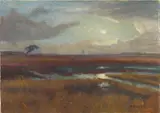 Otto Modersohn, Mondnacht im Moor (Moonlit Night in the Moor)