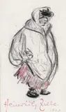 Heinrich Zille, Mädchen im dicken Mantel (Girl in a thick coat)
