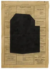 Hubert Kiecol, Untitled, Ink on newspaper