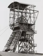 Bernd and Hilla Becher Hilla Becher Bernd Becher, COLLIERY BONIFACIUS, ESSEN, D. COLLIERY EWALD FORTSETZUNG, RECKLINGHAUSEN, D. COLLIERY UNSER FRITZ, WANNE-EIKEL, D. COLLIERY MINISTER ACHENBACH, LÜNEN, D., 4 photographs: ferrotyped gelatin silver prints on Agfa paper. Varying sizes from