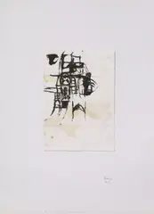 Joseph Beuys, Im Schlittenhaus, Gouache and watercolour on horizontal folded paper