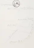 Untitled (Bruttosozialprodukt...) by Joseph Beuys, Pencil and stamp "Hauptstrom" on paper, sold Jun 2010