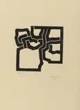 Homenaje a Jorge Guillén II by Eduardo Chillida, 1979, Woodcut, sold Jun 2010