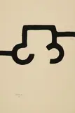Eduardo Chillida, Untitled, Original silkscreen on brownish cardboard