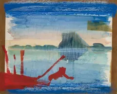 Dieter Roth, Untitled, Gouache and watercolour on paper on wood
