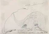 Dieter Roth, Ansprechender mit Gegenkleinen (person addressing someone with counter small), Pencil on paper