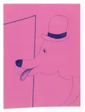 Sigmar Polke, Untitled, Felt tip pen on pink paper