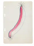Sigmar Polke, Untitled, Gouache, ball point pen and pencil on chequered ring binder paper
