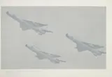 Gerhard Richter, Flugzeug I (Airplane I), Silkscreen in a gray tone printed with a shift in the grid lines on cardboard