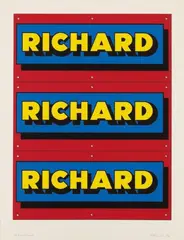 Advertisement (Richard) by Richard Hamilton, Colour silkscreen on cardboard, sold Jun 2010