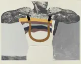 Richard Hamilton, Adonis in Y fronts, Colour silkscreen on chamois cardboard