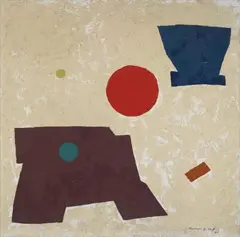 Werner Graeff, Untitled, Oil on masonite