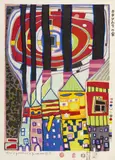 Friedensreich Hundertwasser, Schneckenhäuser mit schwarzem Rauch (Snail houses with black smoke)
