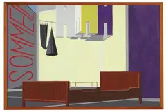 Sommeil by Thomas Huber, Oil on wood, sold Jun 2010