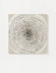 Günther Uecker, Weisse Spirale (white spiral), Nails and dispersion on canvas on wood