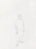 Erwin Wurm, Looking for a Bomb. Carrying a bomb, 5 works: each ink on paper