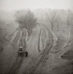 Hedda Morrison, ROAD ON THE OUTSKIRTS OF BEIJING, Vintage gelatin silver print on Agfa-Brovira paper
