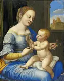 copy after Raffael, MADONNA OF THE PINKS, Oil on copper