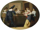 Dirck Hals, TRICKTRACK PLAYER, Oil on panel