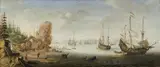 SEASCAPE WITH DUTCH SHIPS by circle of Adam Willaerts, Oil on panel, sold May 2010