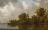 Jan van Goyen, RIVER LANDSCAPE WITH BOATS