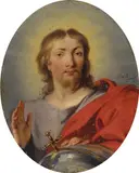 Jacob de Wit, SALVATOR MUNDI, Oil on copper