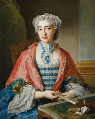 François Eisen, PORTRAIT OF A LADY WITH FAN, Oil on canvas