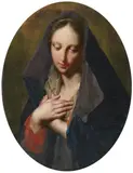 THE VERGIN by circle of Jacopo Amigoni, Oil on canvas (relined), sold May 2010