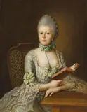 PORTRAIT OF A LADY READING A BOOK by attributed to Johann Heinrich Tischbein the Elder, Oil on canvas (relined at the edges), sold May 2010