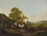 Jacques François Swebach Desfontaines, Untitled, Oil on panel (parquetted)