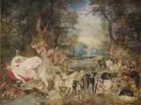 Jan Brueghel the Elder, SATYRS AND SLEEPING NYMPHS