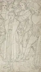 Franz Pforr, FIGURENGRUPPE, Bleistift