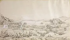 Achille Gigante, LANO AUF ISCHIA, Bleistift und Tusche