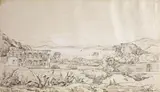 Achille Gigante, LANO AUF ISCHIA, Bleistift und Tusche